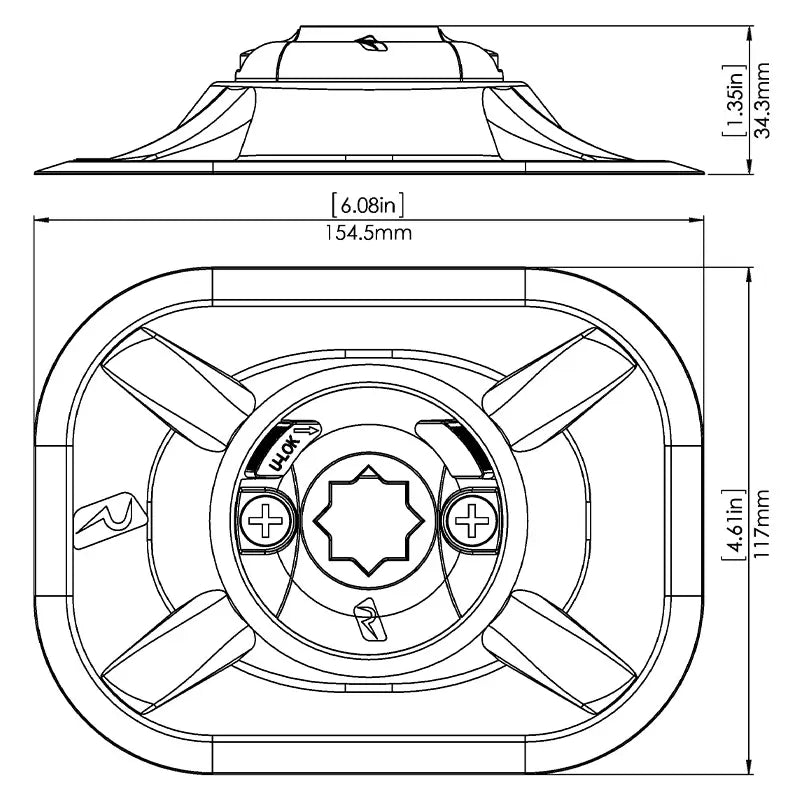 RailBlaza Starport Adhesive Mount