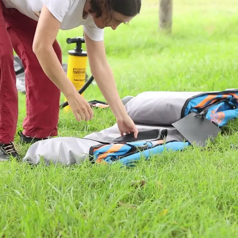 AdvancedFrame Expedition Elite Kayak Setup by a woman