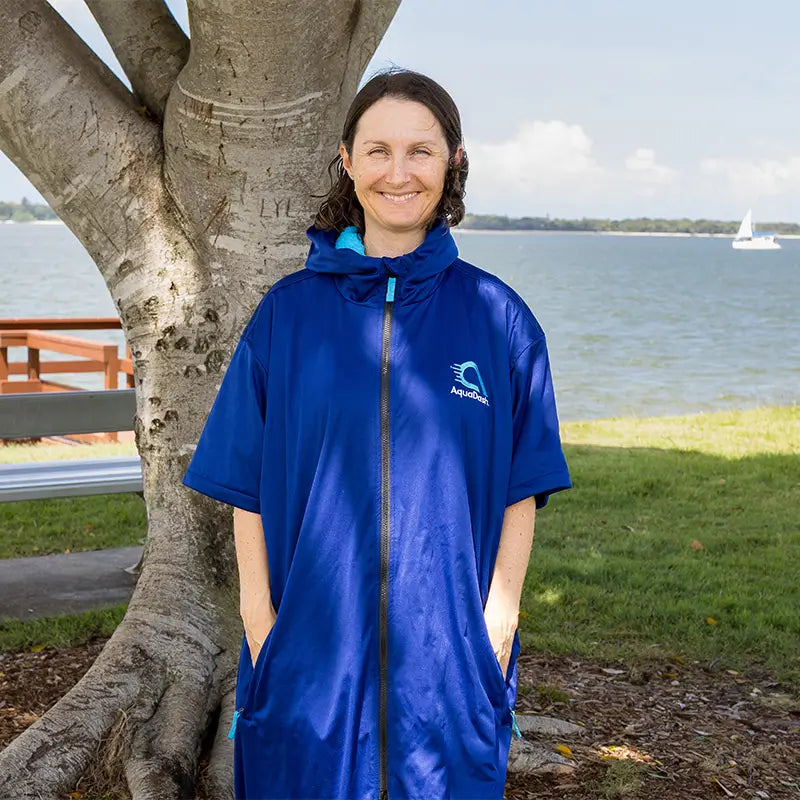 Swim Parka - Short-Sleeved - Cobalt