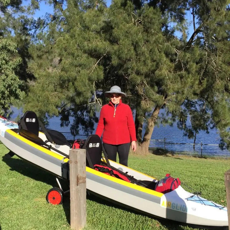 Air Glide 410 Kayak with a woman