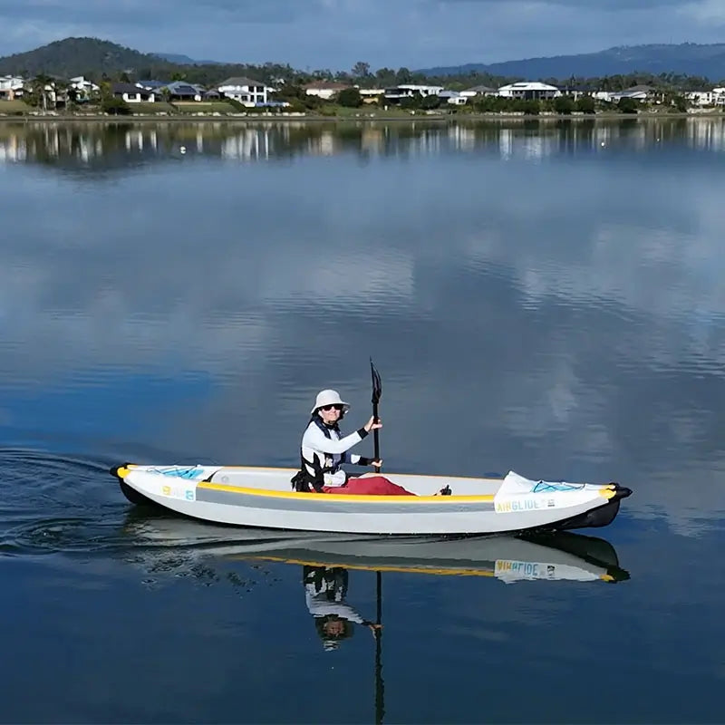 Air Glide 385 Full Drop-stitch Kayak with Pump and Paddle