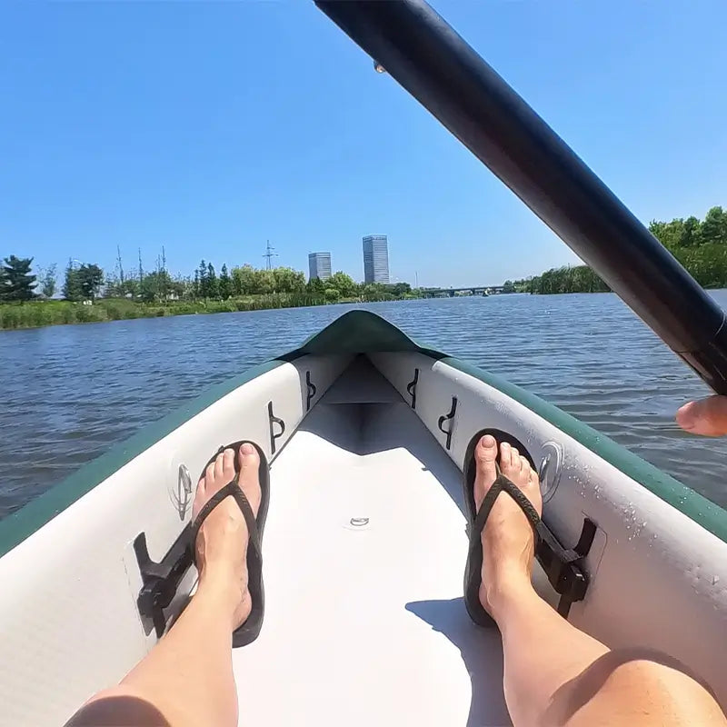 Odyssey Tandem Kayak in use in paddler's POV