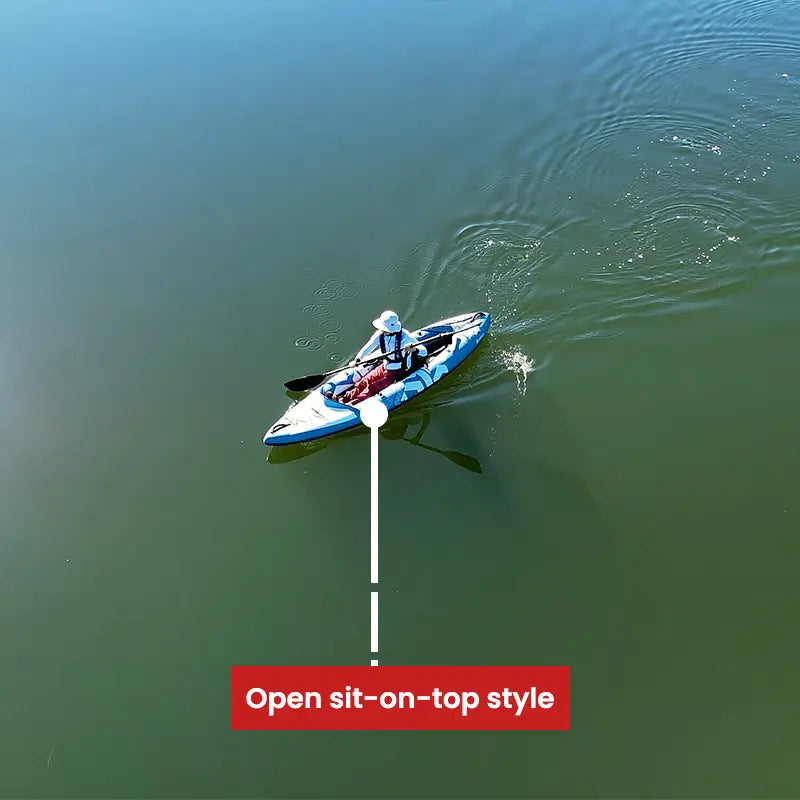 Kokopelli Platte Inflatable Kayak in ocean