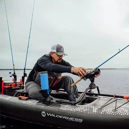 iatak 110 inflatable kayak man fishing