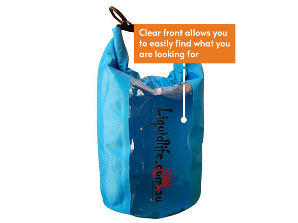 20l roll top clear front dry bag