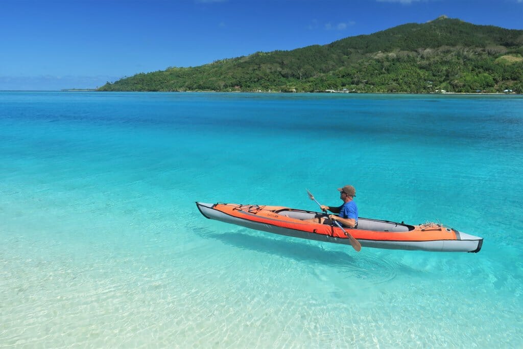 AdvancedFrame Convertible Kayak paddling solo Fiji