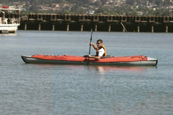 Inflatable Kayak AdvancedFrame Convertible AE1007 R Advanced Elements Paddling Solo