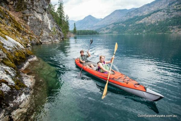 inflatable kayak advancedframe convertible AE1007 paddling