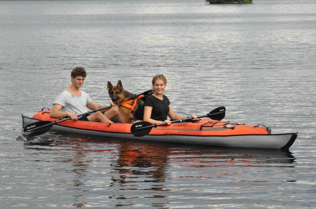 kayaking with dog tandem kayak advancedframe convertible