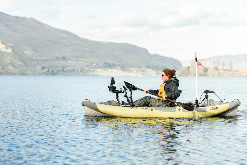 straitedge angler pro inflatable fishing kayak ocean ae1055