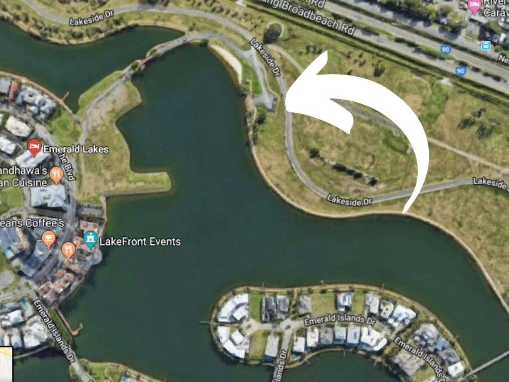 Kayaking at Emerald Lakes on the Gold Coast Boat Ramp Map