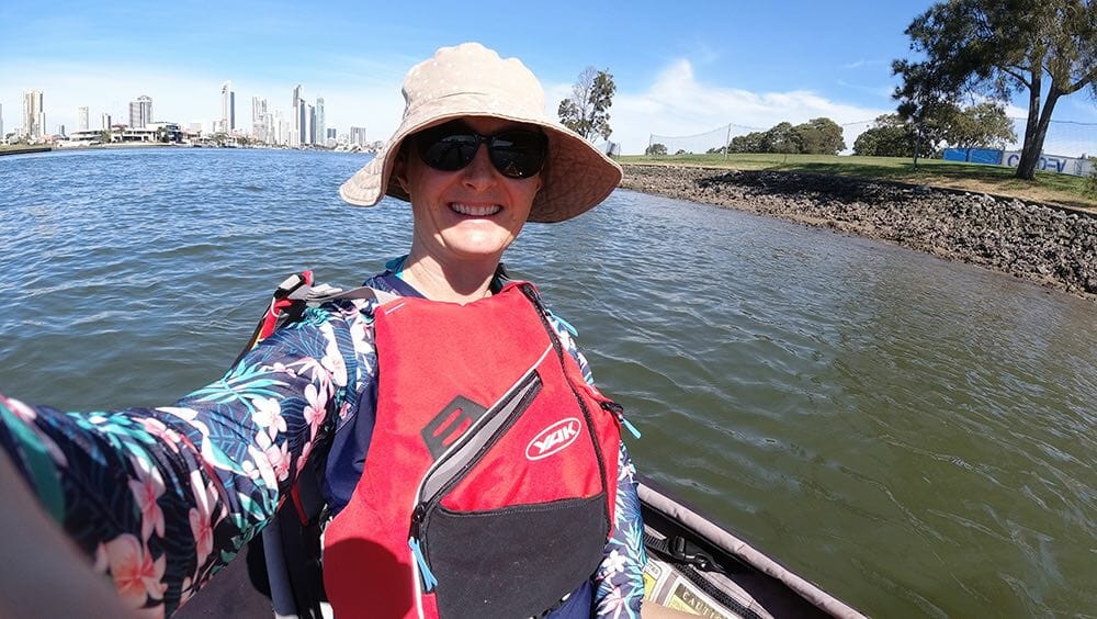 kayaking at yacht st to broadwater parklands advancedframe sport kayak selfie