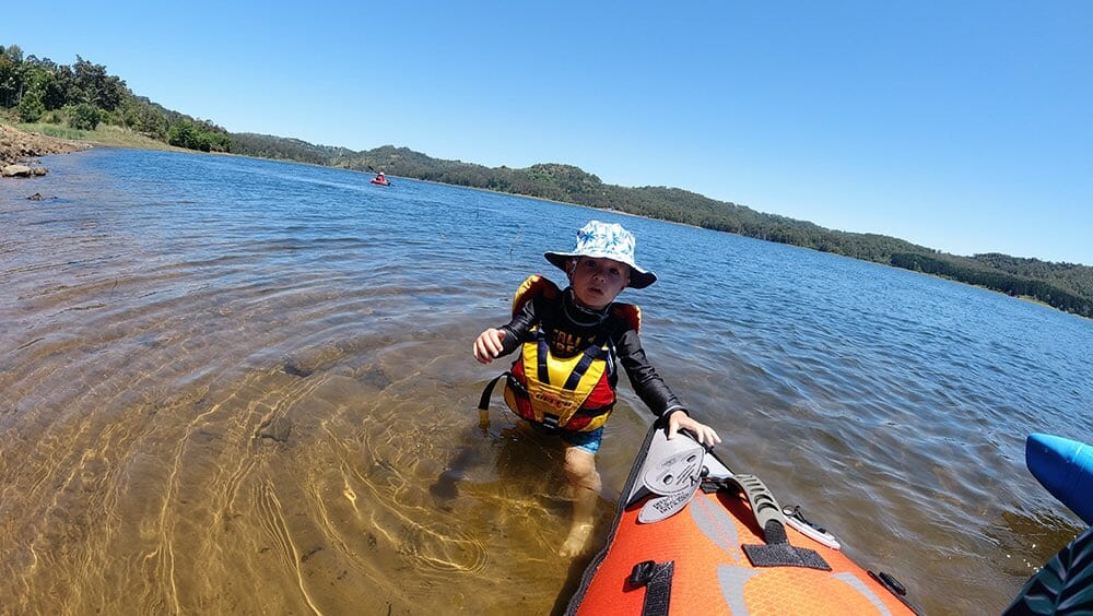 kayaking at lake baroon advancedframe convertible elite kayak swimming