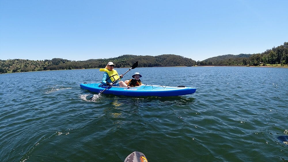 kayaking at lake baroon airvolution kayak