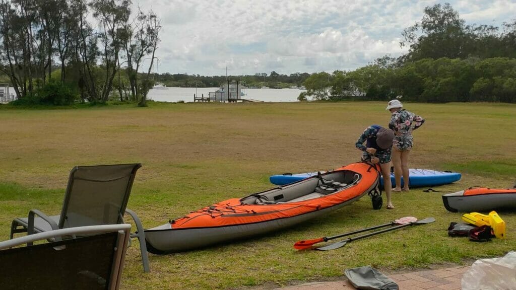 kayaking on the noosa river setup