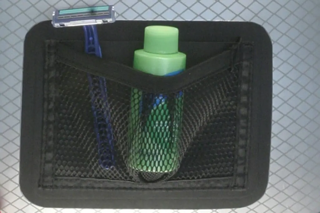 solar oudoor shower mesh pocket