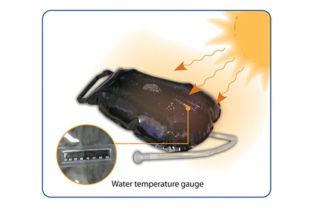 solar shower insulation heating