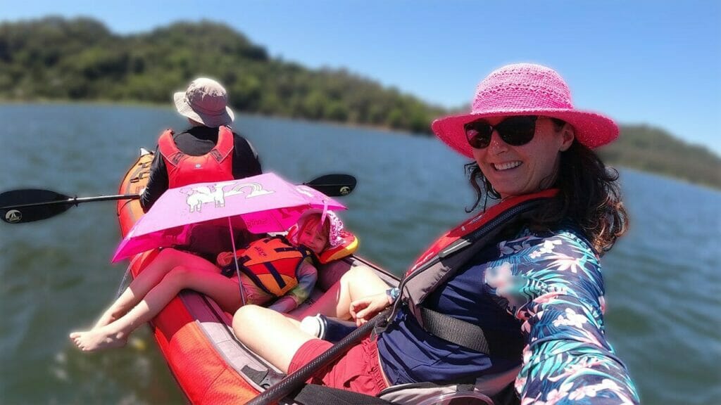 kayaking on lake baroon