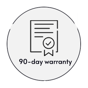 90 day warranty badge