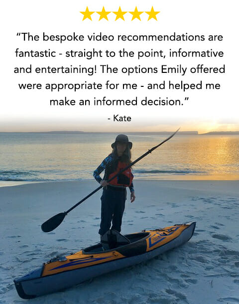personalised kayak recommendation kate review