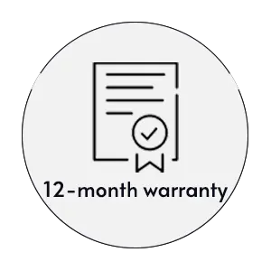 12 month warranty badge