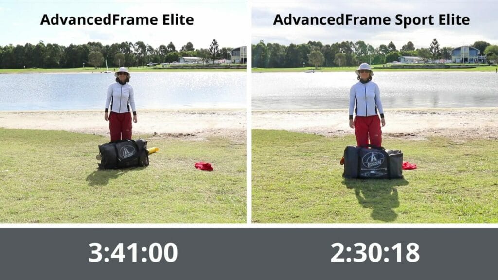 advancedframe elite vs advancedframe sport elite pack away