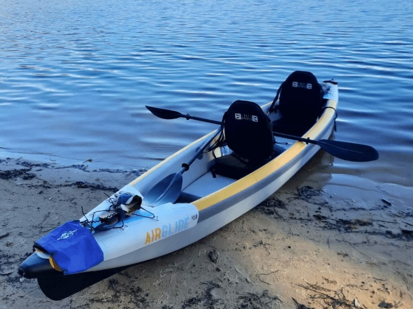 air glide 410 full drop stitch kayak with pump and paddle