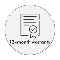 12 month warranty badge