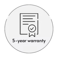 5 year warranty badge